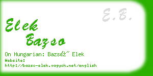 elek bazso business card